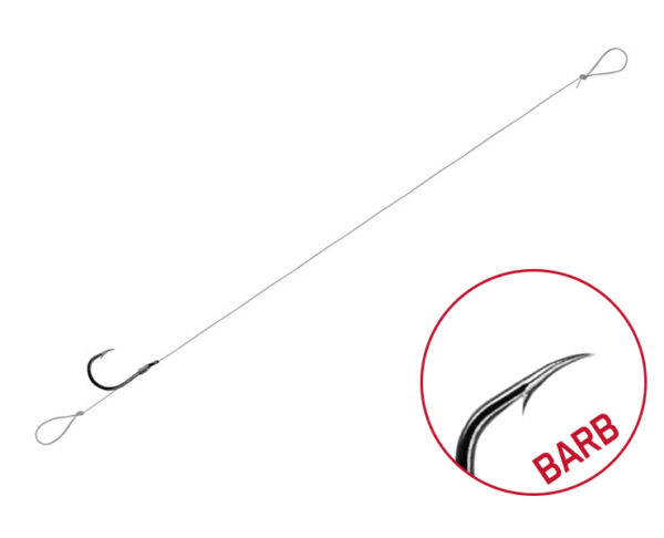 Kötött horog Delphin FLR Loop / 6db