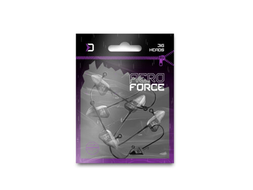 Grub-tartóval ellátott Delphin AeroFORCE jigfej / 5 db
